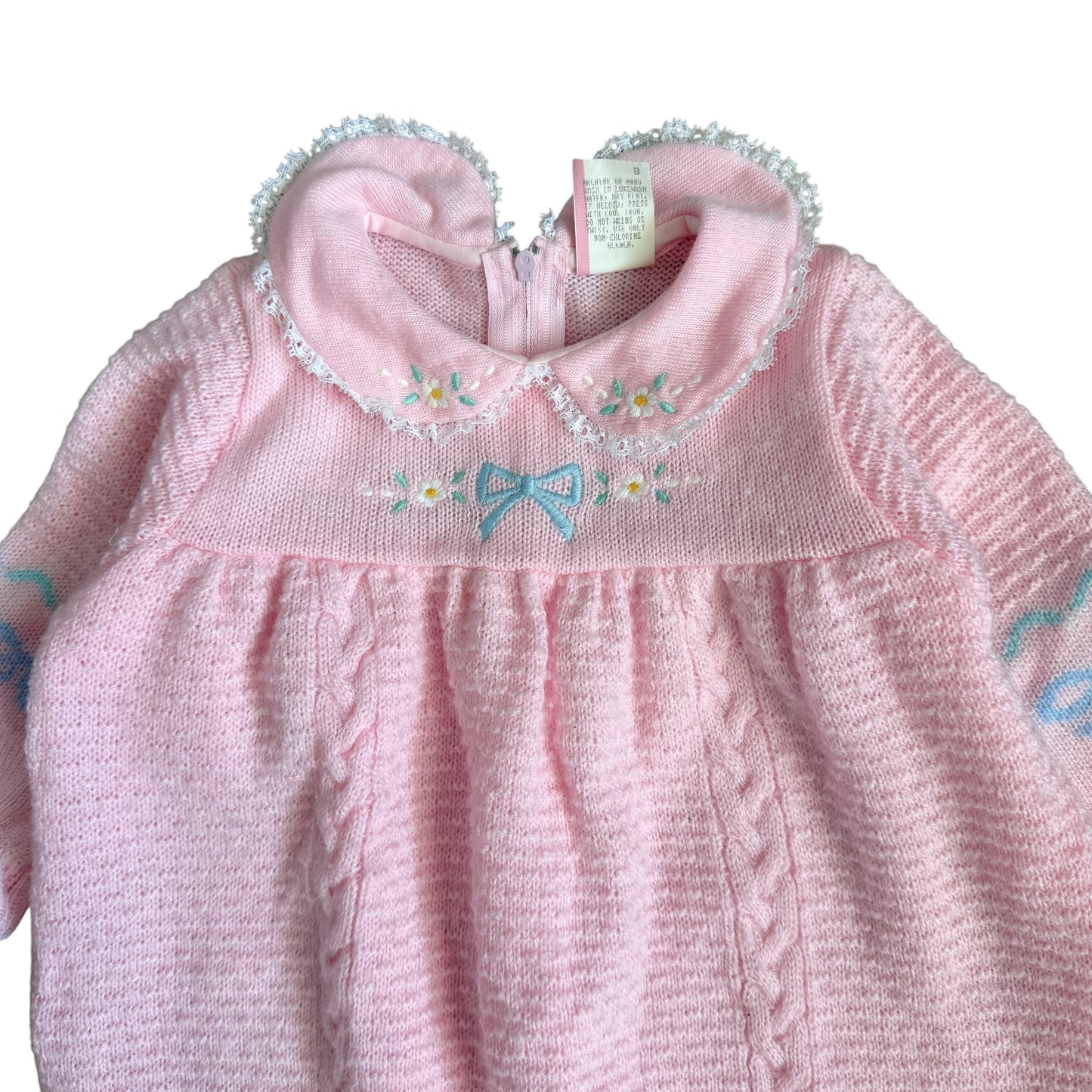 90s Pink Bow Onesie (6/9M)