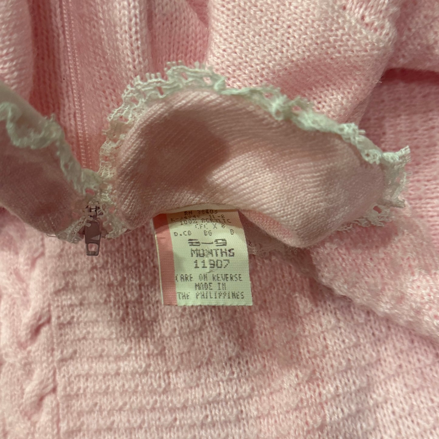 90s Pink Bow Onesie (6/9M)