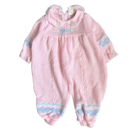 90s Pink Bow Onesie (6/9M)