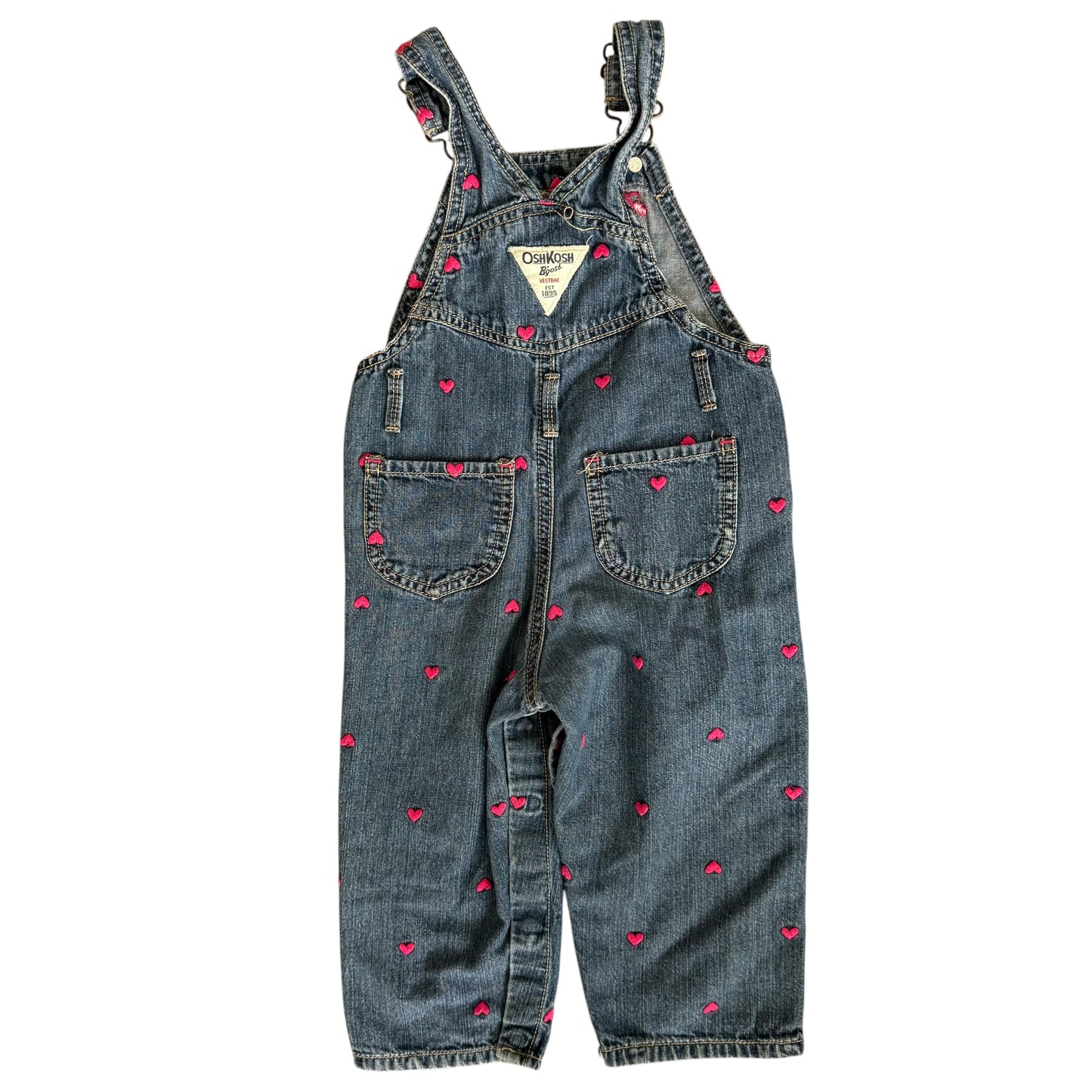 Y2K Osh Kosh Hearts Overalls (24M)