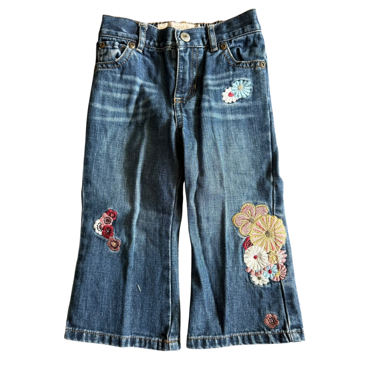 Y2K Old Navy Flower Jeans (18-24M)