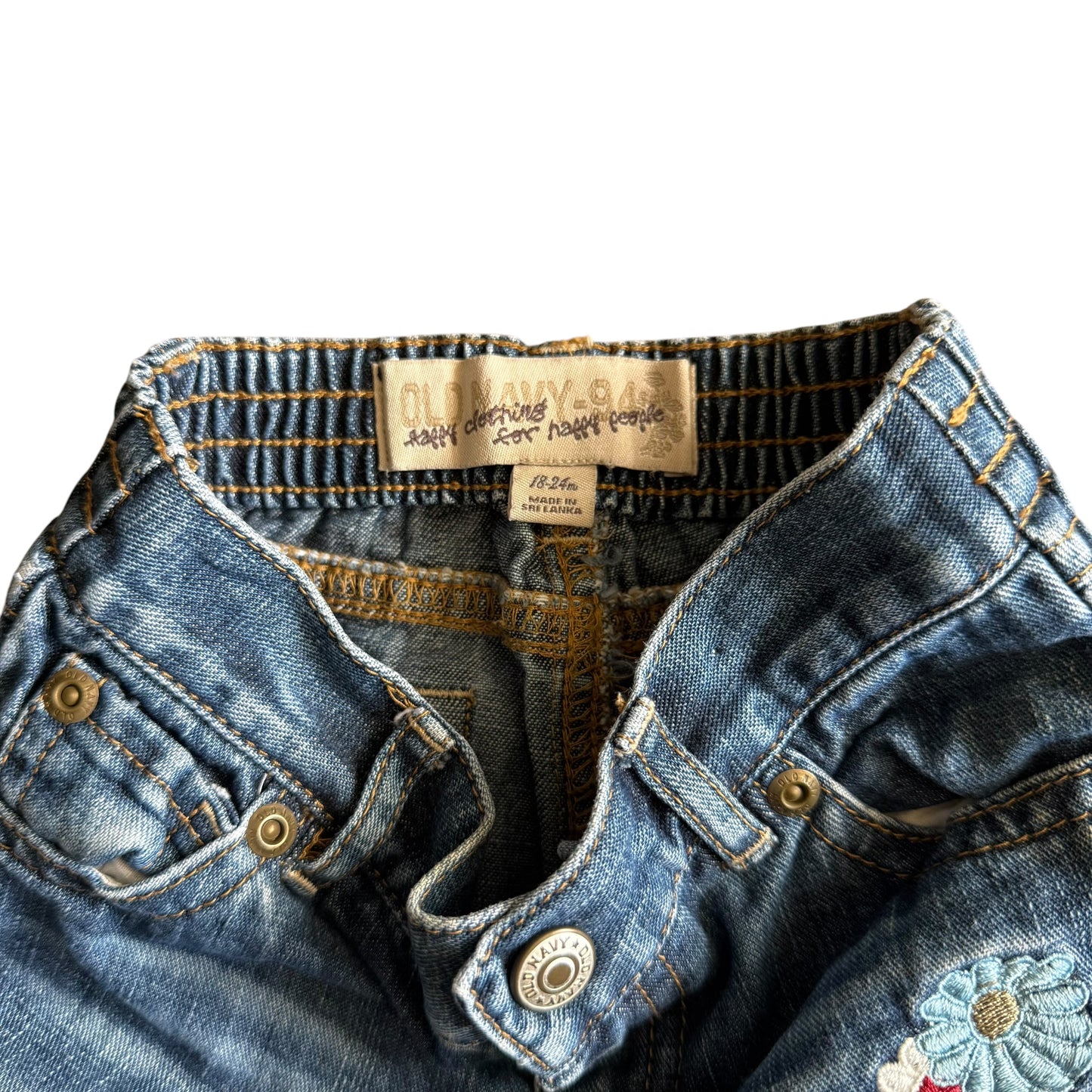 Y2K Old Navy Flower Jeans (18-24M)